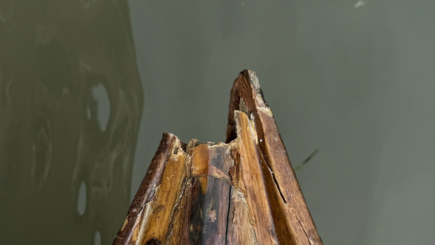 La Civetta — prow damage close-up